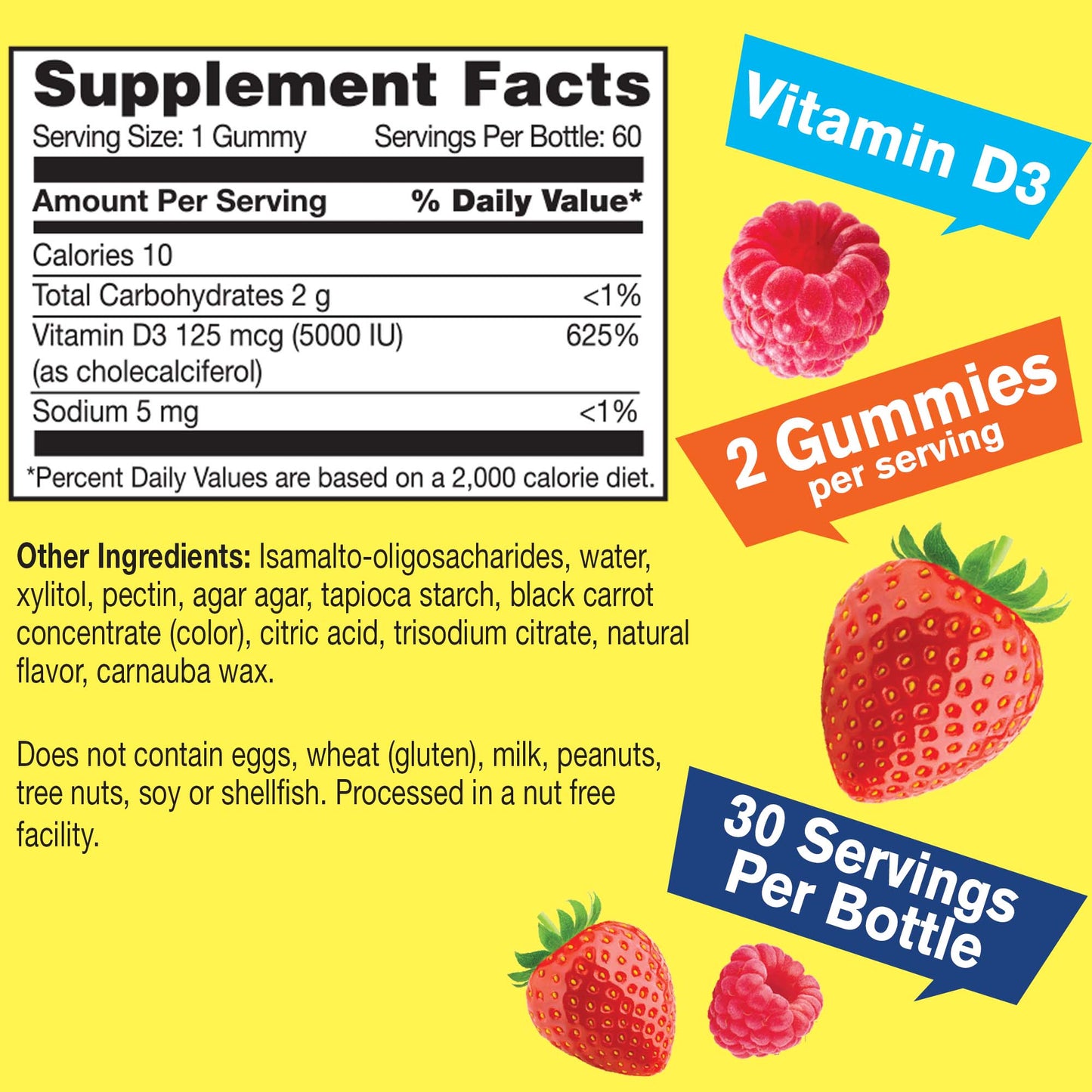 Sugar Free Vitamin D3 5,000 IU Gummies