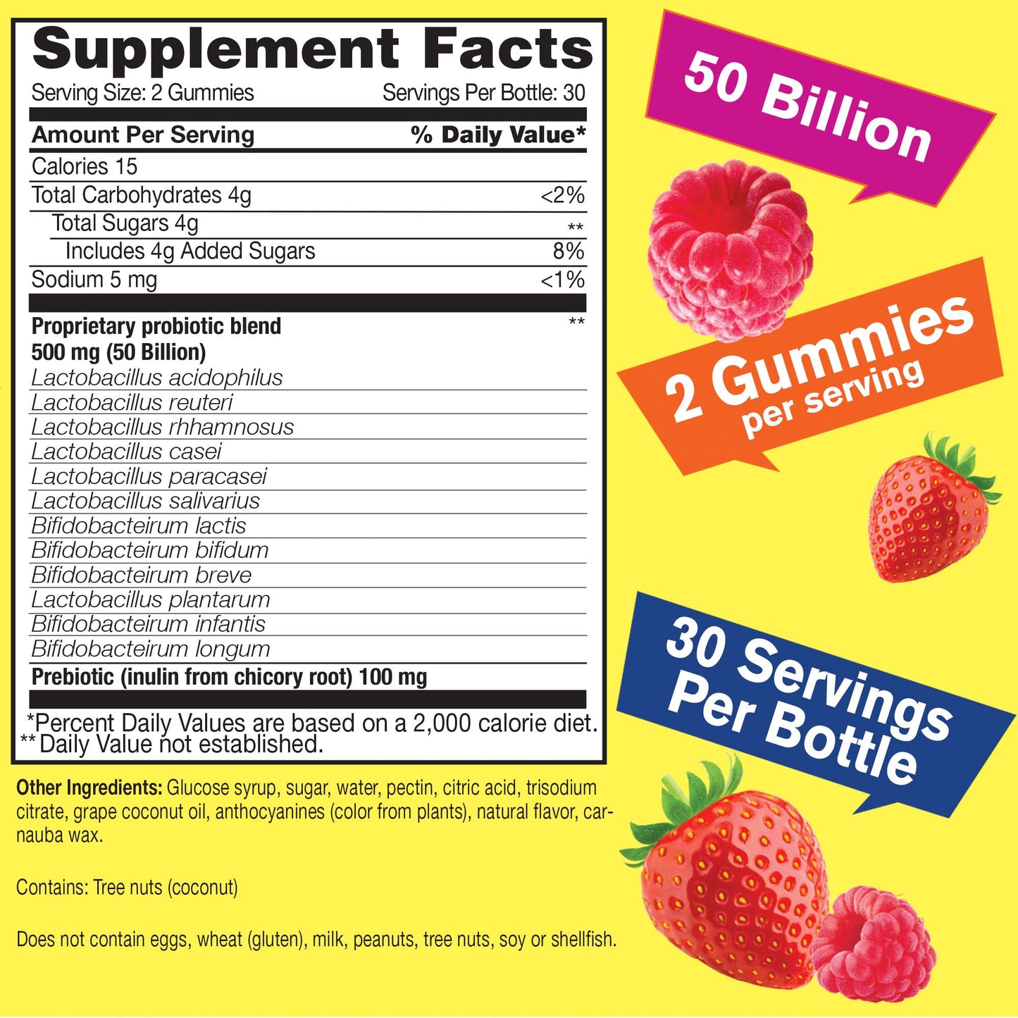 50 Billion Probiotics + Prebiotics for Men and Women Gummies