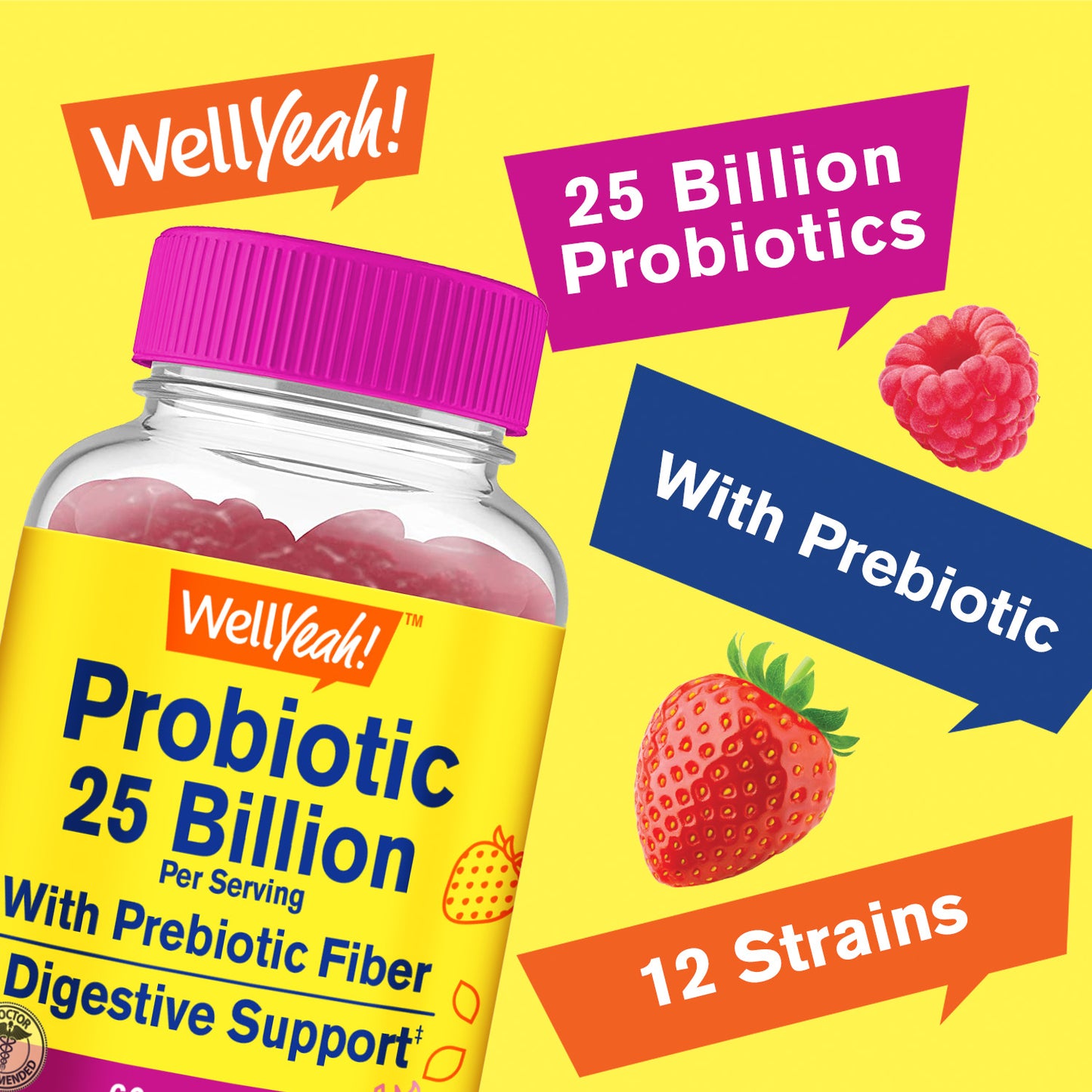 Probiotic with Prebiotic 25 Billion Gummies
