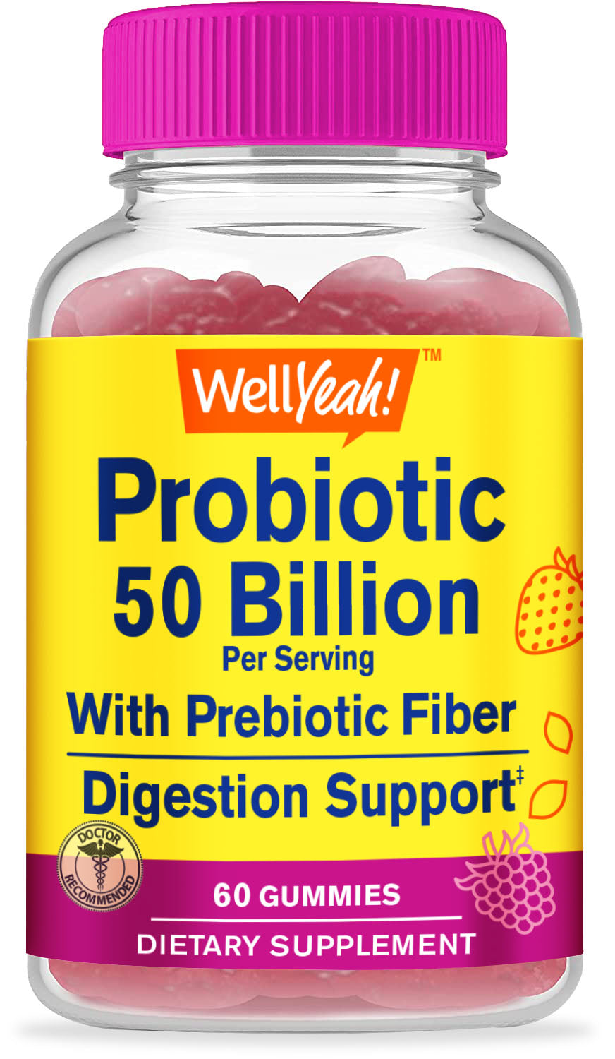 50 Billion Probiotics + Prebiotics for Men and Women Gummies