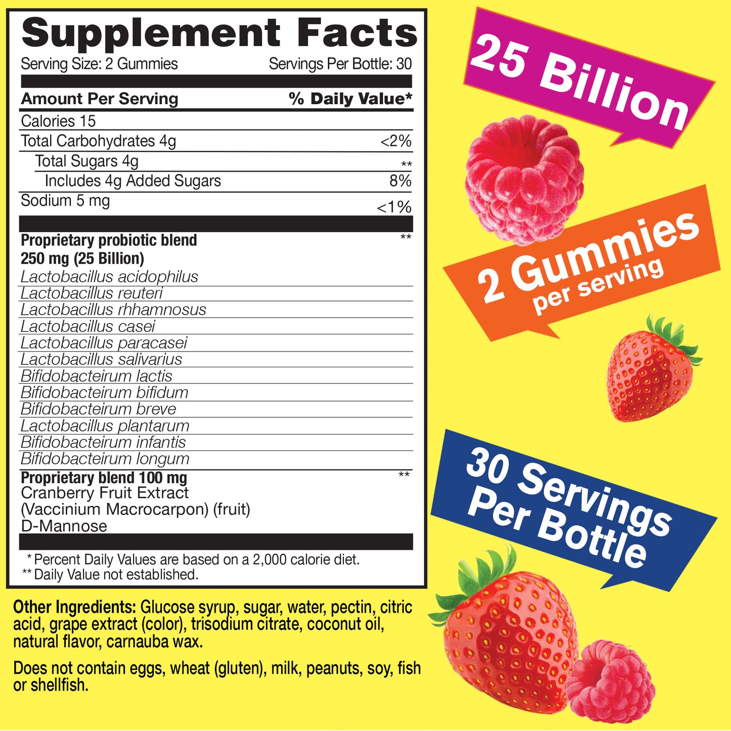 Probiotic for Women 25 Billion with Cranberry and D-Mannose Gummies