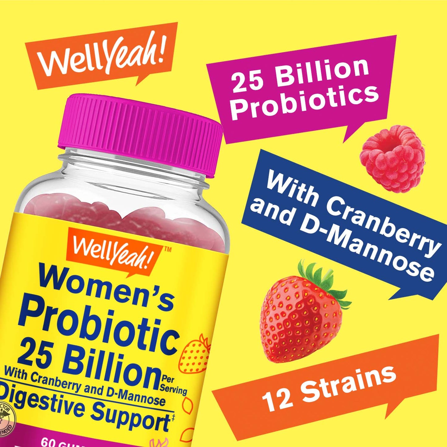 Probiotic for Women 25 Billion with Cranberry and D-Mannose Gummies