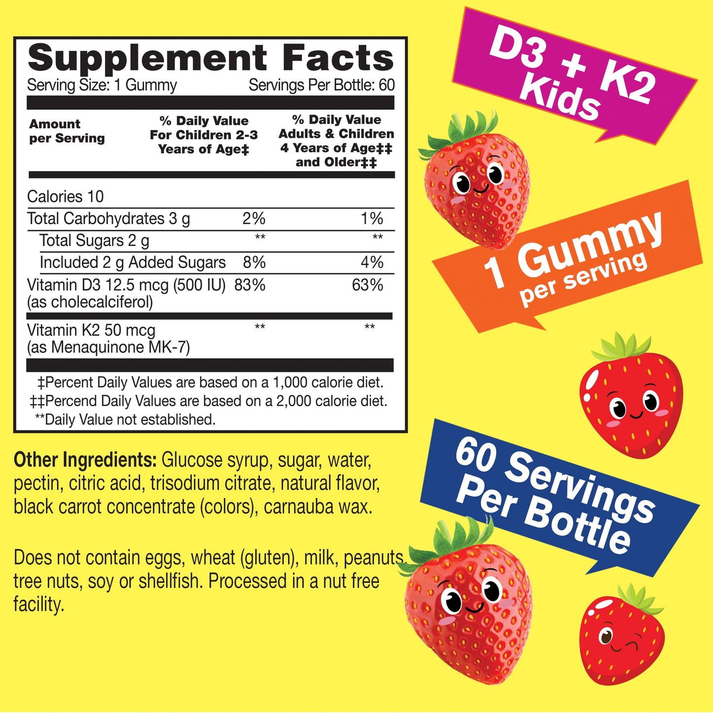 Vitamin D3 + K2 for Kids Gummies