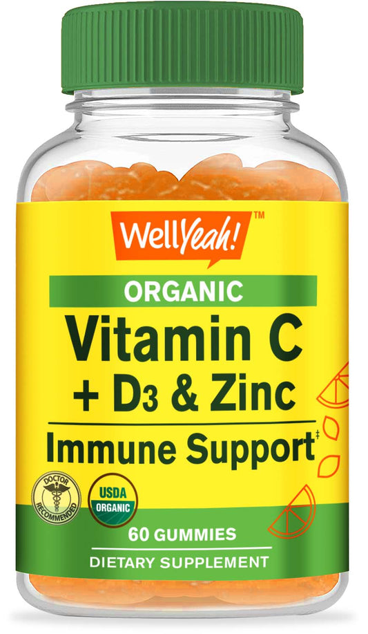 Organic Vitamin C + D3 + Zinc Gummies